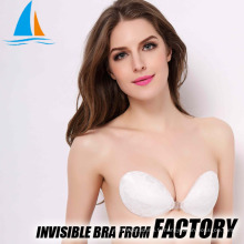 Vente chaude lingerie sexy sans bretelles en silicone soutien-gorge en dentelle